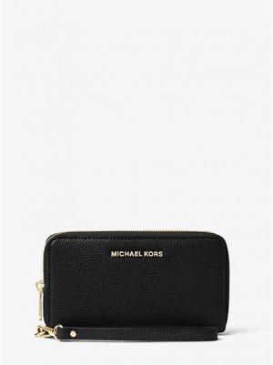 πορτοφολια γυναικεια Michael Kors Large δερματινα Smartphone μαυρα | 571430-GPH