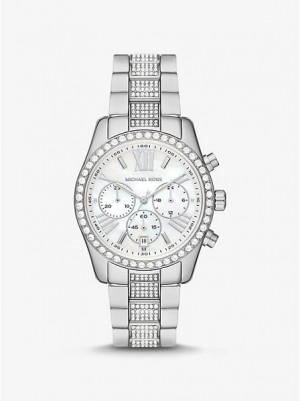 Ρολογια γυναικεια Michael Kors Lexington Pave ασημι | 750618-JCO