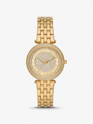 Ρολογια γυναικεια Michael Kors Mini Darci Pave χρυσο χρωμα | 238701-TLJ