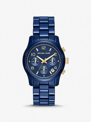 Ρολογια γυναικεια Michael Kors Runway μπλε | 847590-YFP