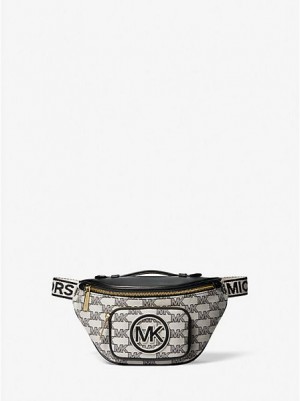 Τσαντα Μεσησ γυναικεια Michael Kors Erin Extra-small Logo Jacquard μαυρα | 643089-WXS