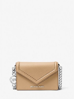 τσάντεσ χιαστί γυναικεια Michael Kors Jet Set Micro Saffiano δερματινα Envelope καφε | 871436-LIO