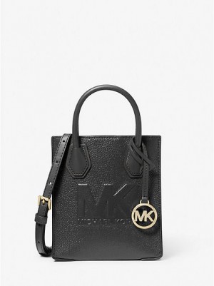 τσάντεσ χιαστί γυναικεια Michael Kors Mercer Extra-small Pebbled δερματινα μαυρα | 724893-VLI