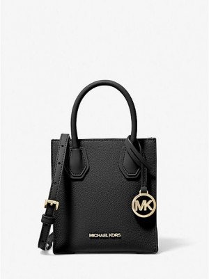 τσάντεσ χιαστί γυναικεια Michael Kors Mercer Extra-small Pebbled δερματινα μαυρα | 904816-UTN