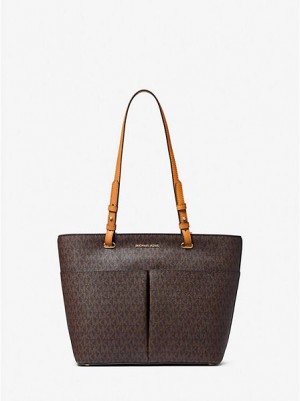 τσάντεσ tote γυναικεια Michael Kors Bedford Medium Logo καφε | 028347-GPN