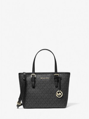 τσάντεσ tote γυναικεια Michael Kors Jet Set Travel Extra-small Logo μαυρα | 250714-YOT