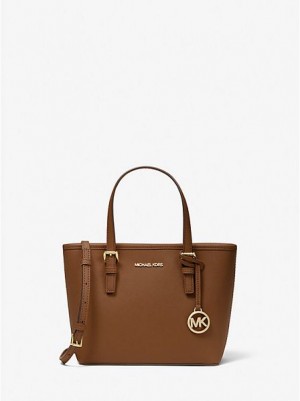 τσάντεσ tote γυναικεια Michael Kors Jet Set Travel Extra-small Saffiano δερματινα καφε | 241586-LBO