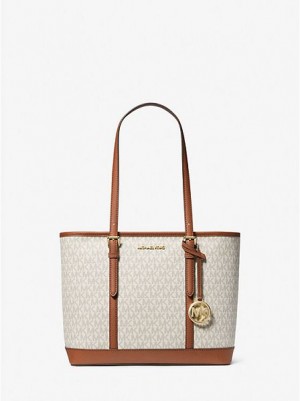 τσάντεσ tote γυναικεια Michael Kors Jet Set Travel Small Logo ανοιχτο κίτρινα | 361985-UAT