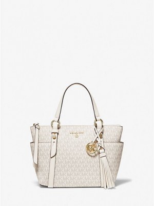 τσάντεσ tote γυναικεια Michael Kors Sullivan Small Logo κρέμα | 541372-SBP