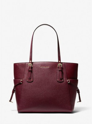 τσάντεσ tote γυναικεια Michael Kors Voyager Small Pebbled δερματινα μπορντο | 509261-VKG