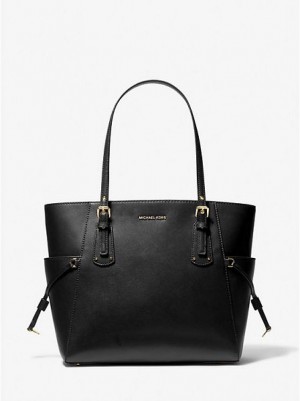 τσάντεσ tote γυναικεια Michael Kors Voyager Small δερματινα μαυρα | 125764-MCH