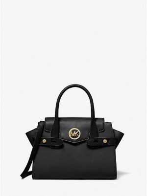 satchel τσαντεσ γυναικεια Michael Kors Carmen Medium Faux δερματινα Belted μαυρα | 850973-YFQ