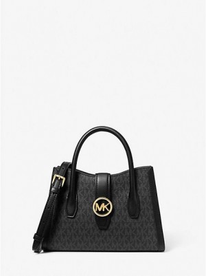 satchel τσαντεσ γυναικεια Michael Kors Gabby Small Logo μαυρα | 372658-RXM