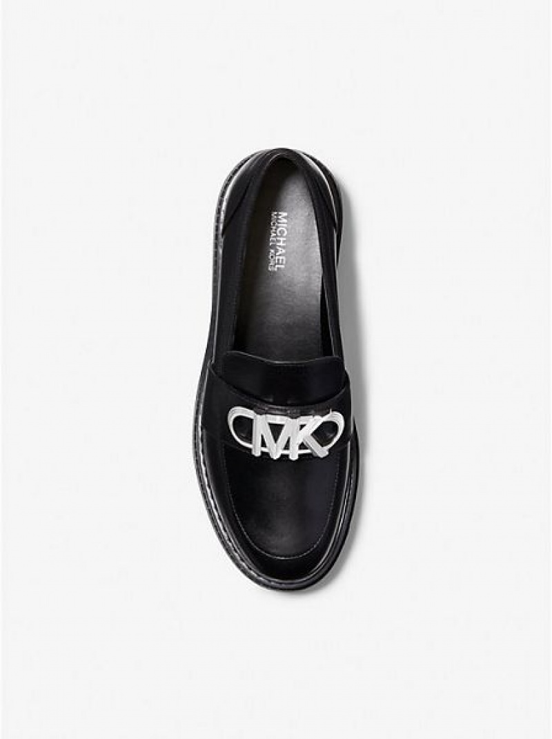 Loafers γυναικεια Michael Kors Parker δερματινα μαυρα | 358290-QBF