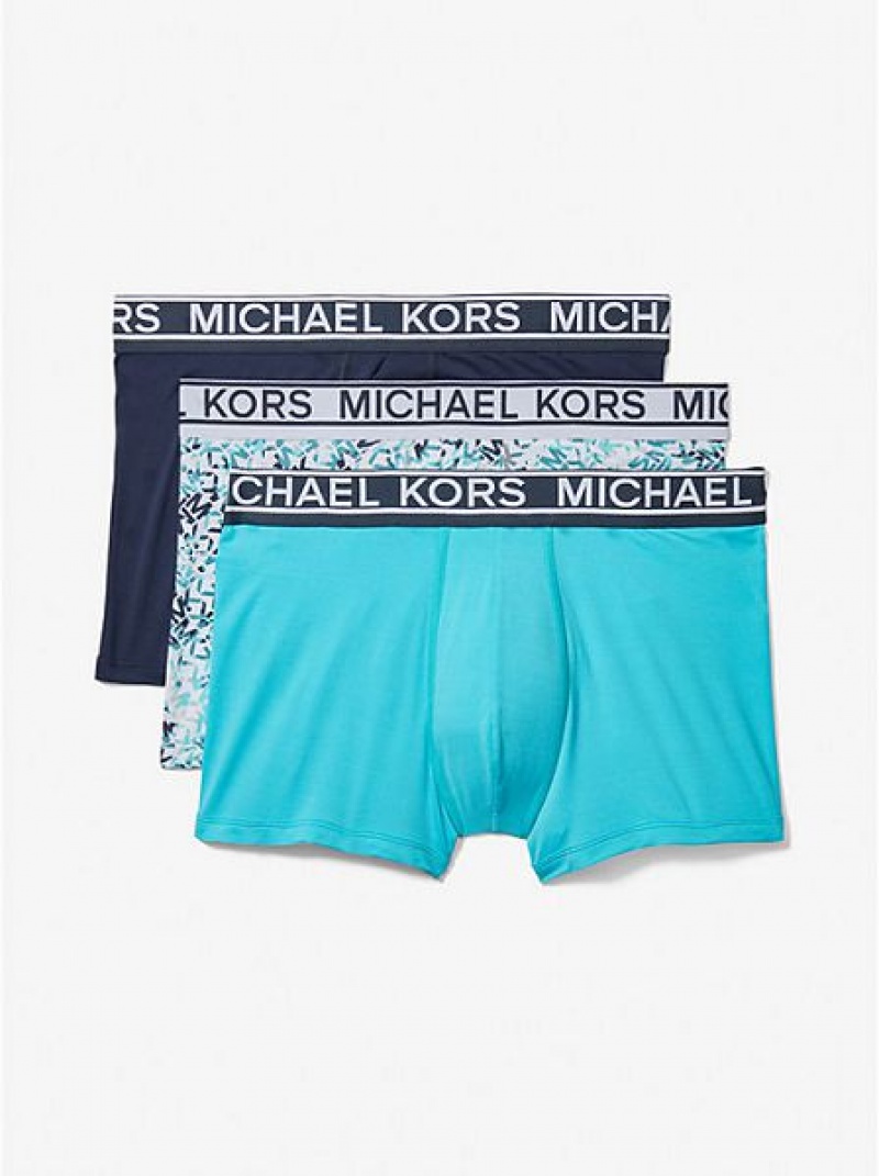 Trunks ανδρικα Michael Kors 3-pack Stretch νάιλον σκουρο μπλε | 938475-WED