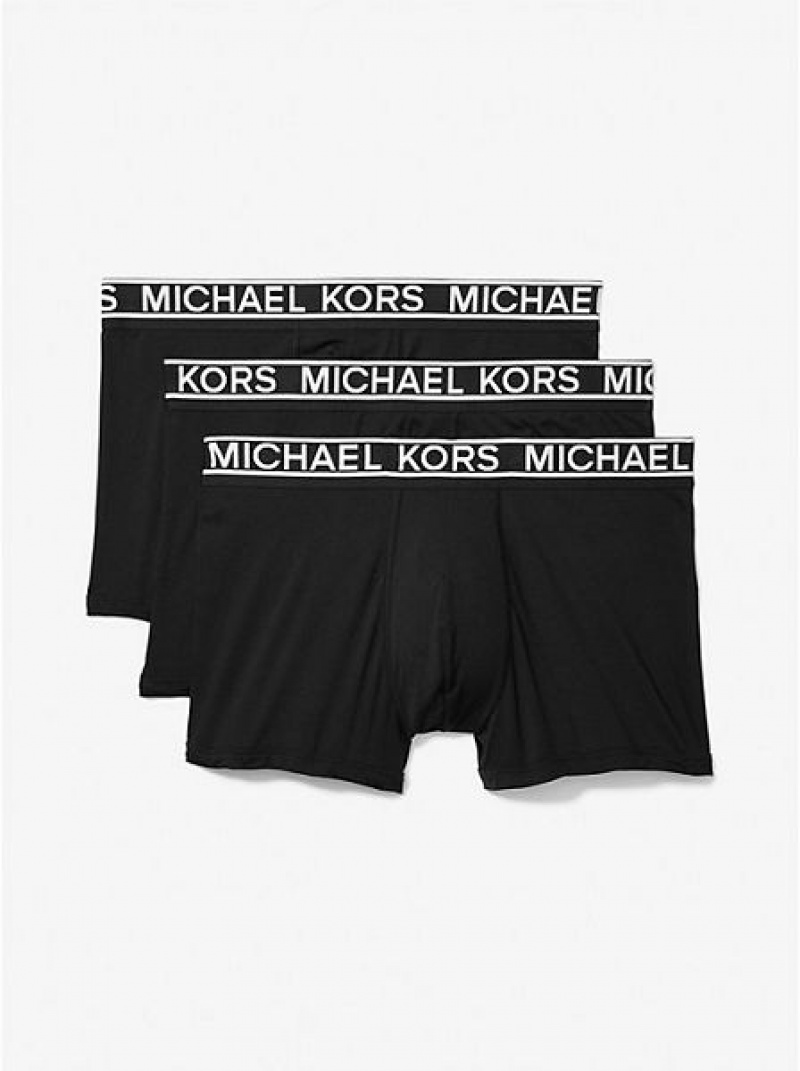 Trunks ανδρικα Michael Kors 3-pack βαμβακερα μαυρα | 168372-YEU