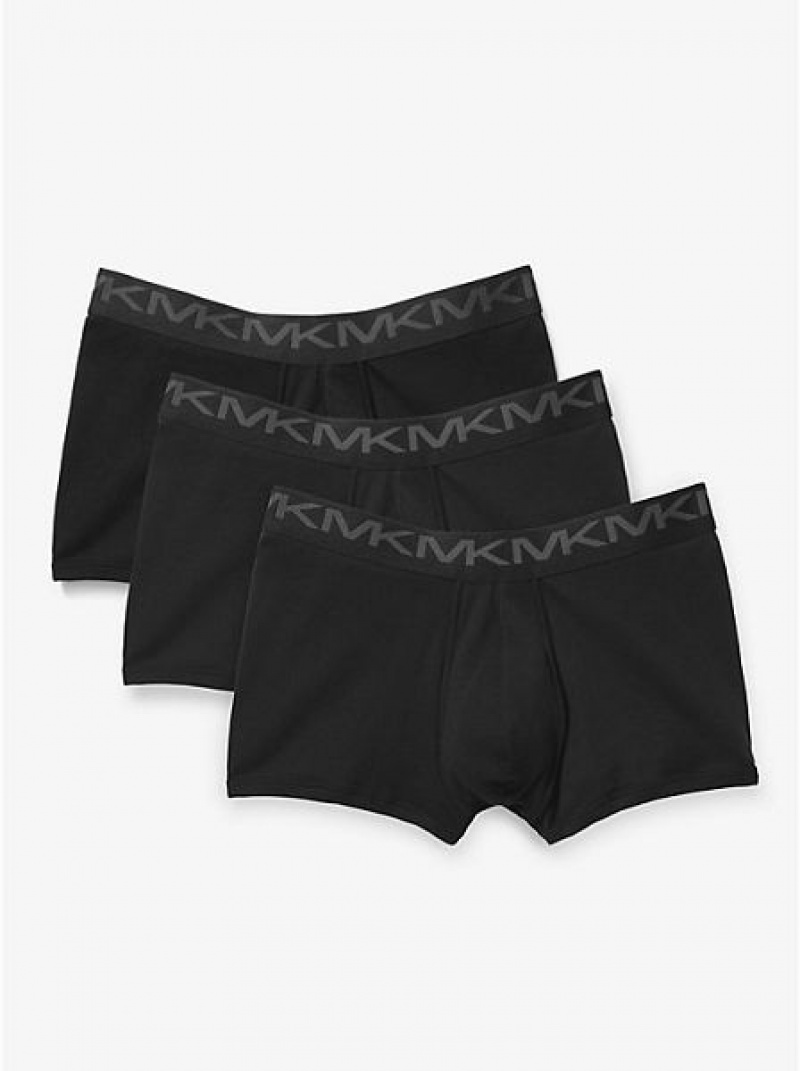 Trunks ανδρικα Michael Kors 3-pack βαμβακερα μαυρα | 930248-ASU