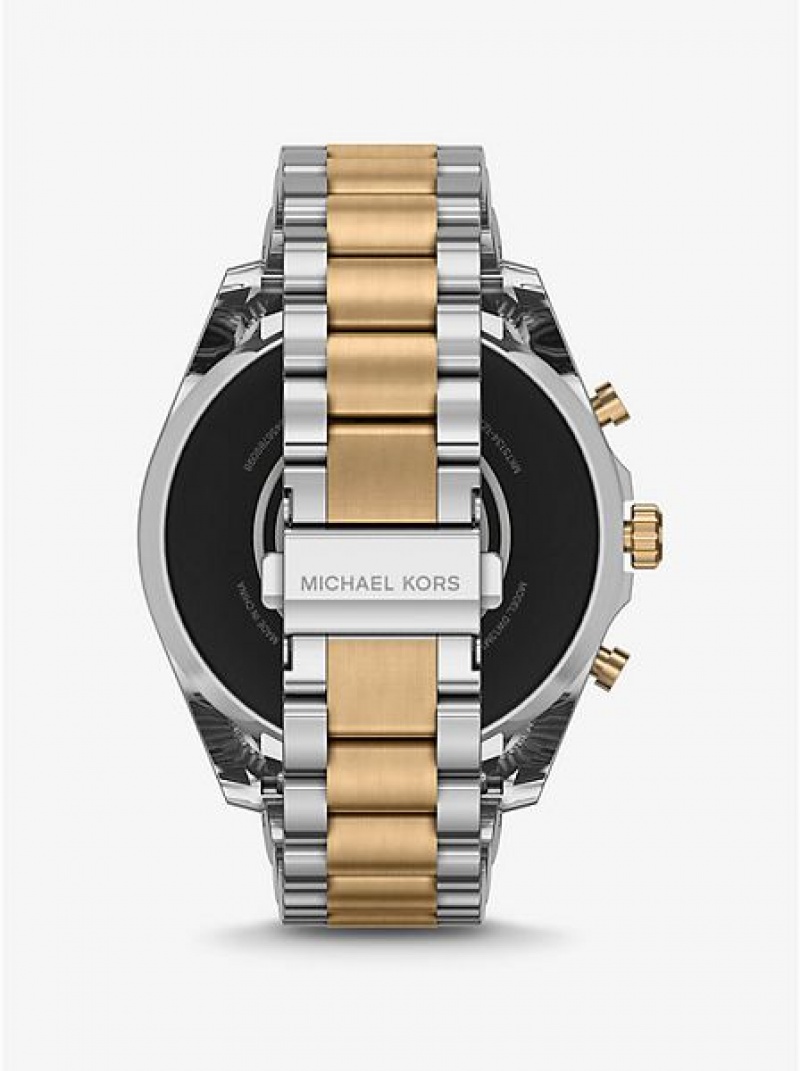 Ρολογια γυναικεια Michael Kors Gen 6 Bradshaw Smart ασημι χρυσο χρωμα | 561324-BIR