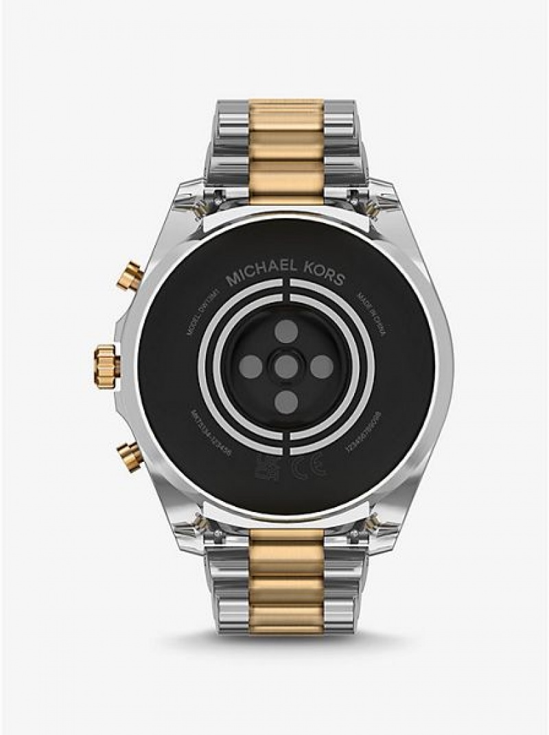 Ρολογια γυναικεια Michael Kors Gen 6 Bradshaw Smart ασημι χρυσο χρωμα | 561324-BIR