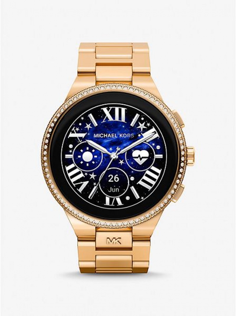 Ρολογια ανδρικα Michael Kors Gen 6 Camille Pave Smart χρυσο χρωμα | 964715-VKH