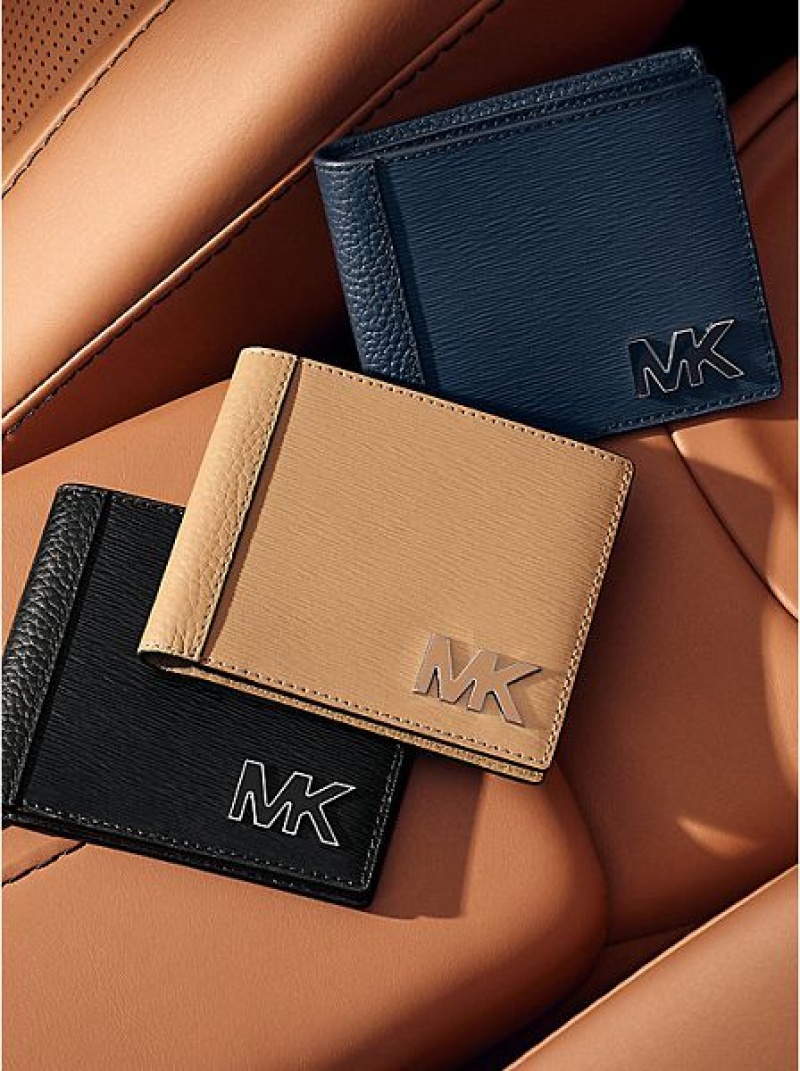 πορτοφολια ανδρικα Michael Kors Hudson δερματινα Billfold καφε | 847095-TCJ