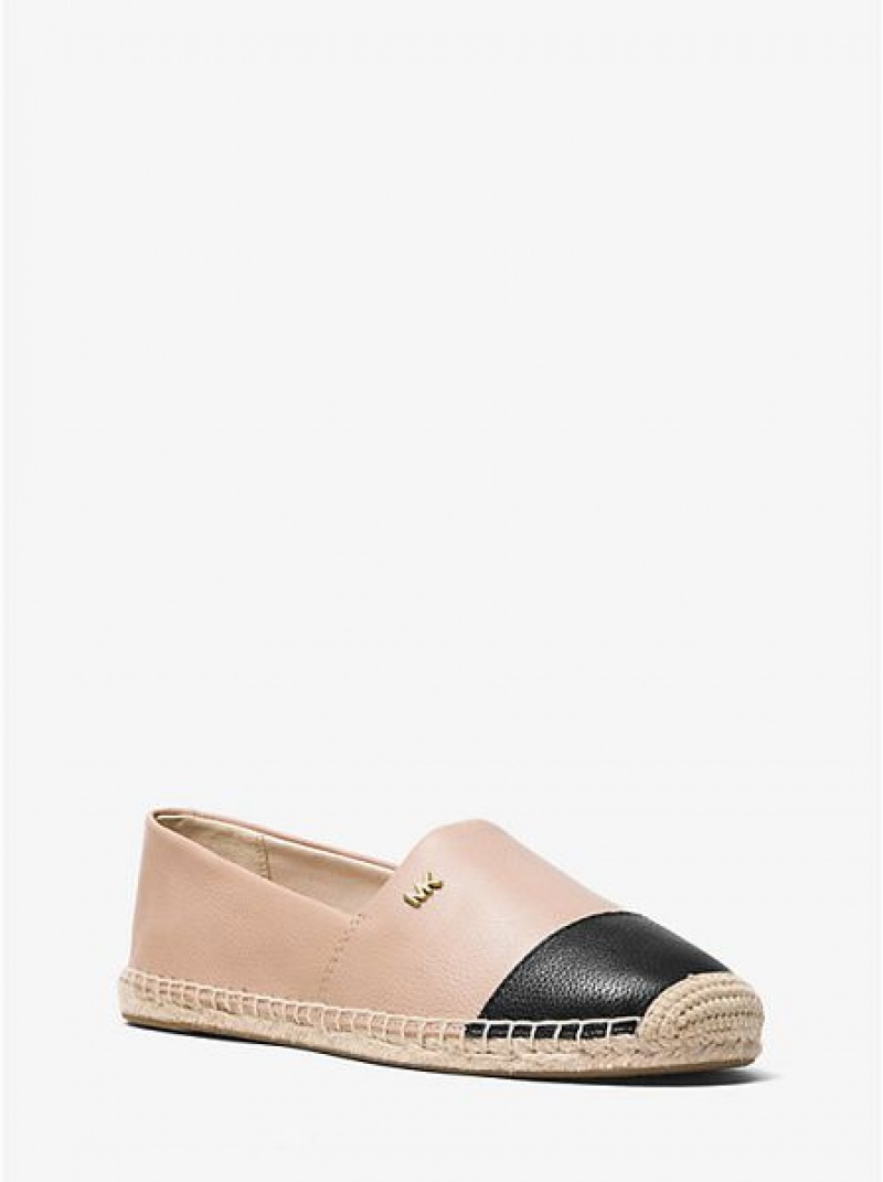 εσπαντριγιεσ γυναικεια Michael Kors Kendrick δερματινα Slip-on Μπεζ μαυρα | 395016-VZN