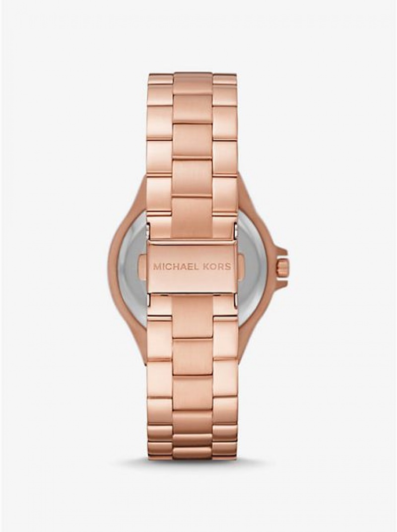 Ρολογια γυναικεια Michael Kors Lennox Pave ροζ χρυσο χρωμα | 621493-ZIC