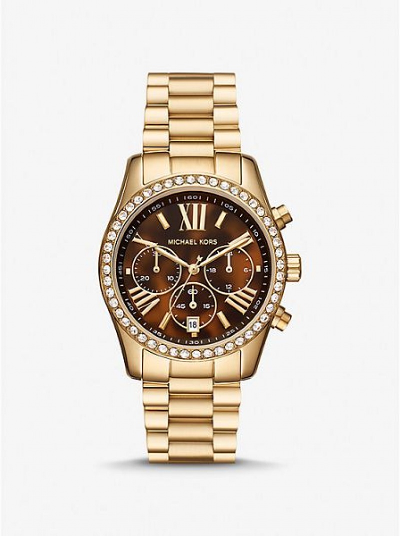 Ρολογια γυναικεια Michael Kors Lexington Pave χρυσο χρωμα | 784269-ZBU