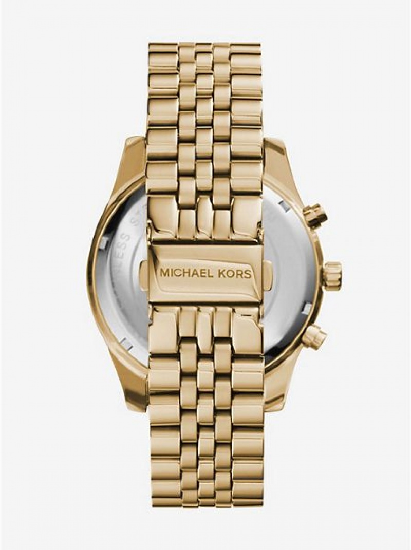 Ρολογια ανδρικα Michael Kors Lexington χρυσο χρωμα | 760951-MDW