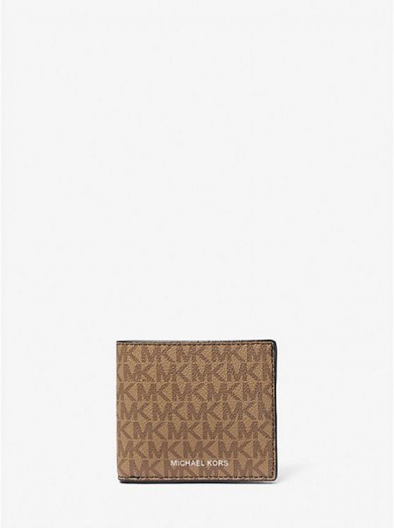 ζωνη ανδρικα Michael Kors Logo And Billfold γκρι καφε | 219034-TXO