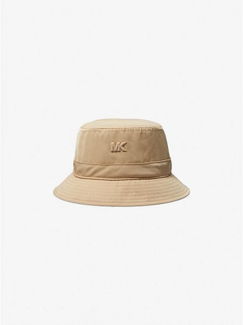 καπελα ανδρικα Michael Kors Logo Woven Bucket Χακί | 946527-XRV