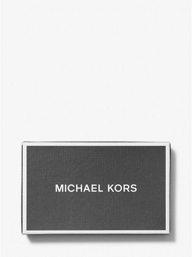 πορτοφολια ανδρικα Michael Kors Logo Zip-around Card Case μαυρα σκουρο μπλε | 537609-UGC