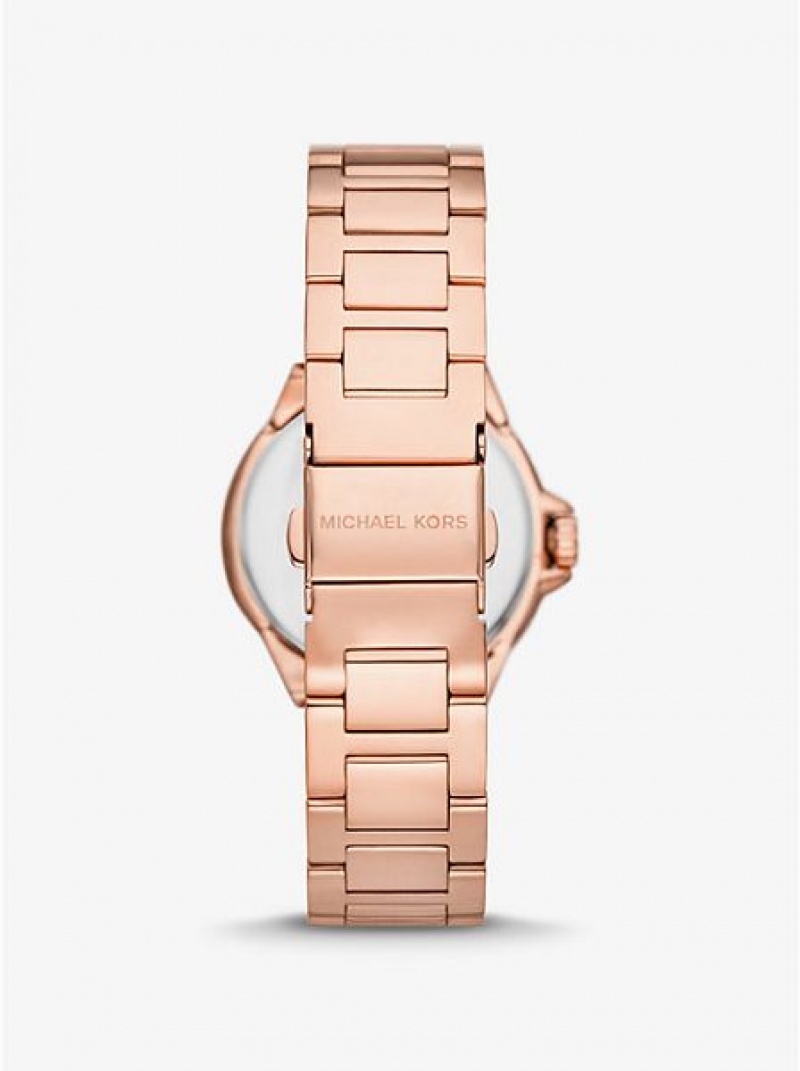 Ρολογια γυναικεια Michael Kors Mini Camille ροζ χρυσο χρωμα | 134792-BZD