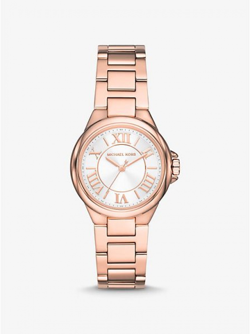 Ρολογια γυναικεια Michael Kors Mini Camille ροζ χρυσο χρωμα | 134792-BZD