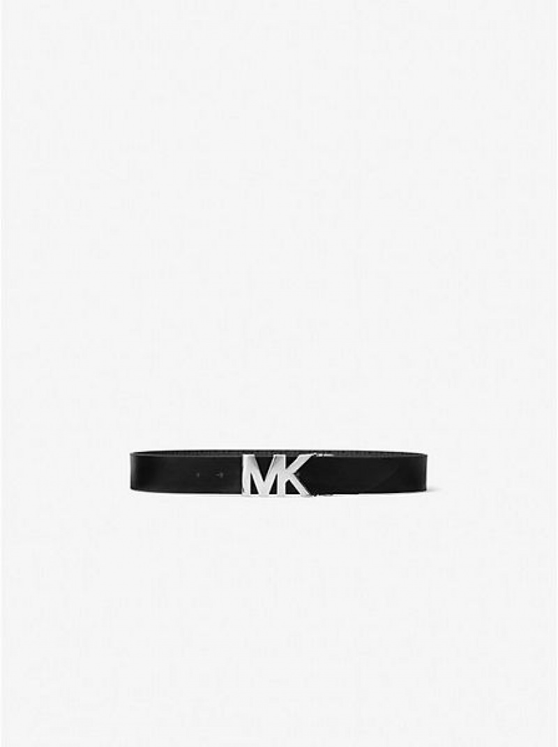 ζωνη γυναικεια Michael Kors Reversible Logo And δερματινα waist μαυρα | 489362-SAO