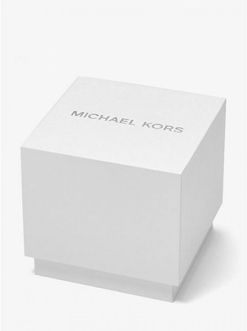 Ρολογια γυναικεια Michael Kors Sofie Pave Logo ασημι ροζ | 418932-IPW