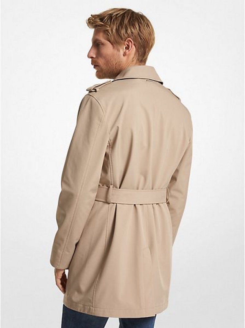 παλτό ανδρικα Michael Kors Woven Trench Χακί | 762859-LSA