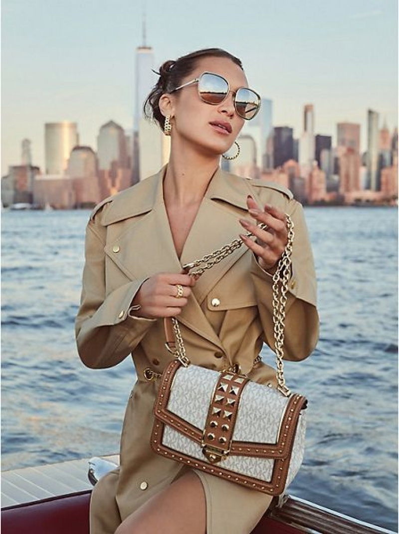 γυαλια ηλιου γυναικεια Michael Kors Amsterdam χρυσο χρωμα | 790814-BFN