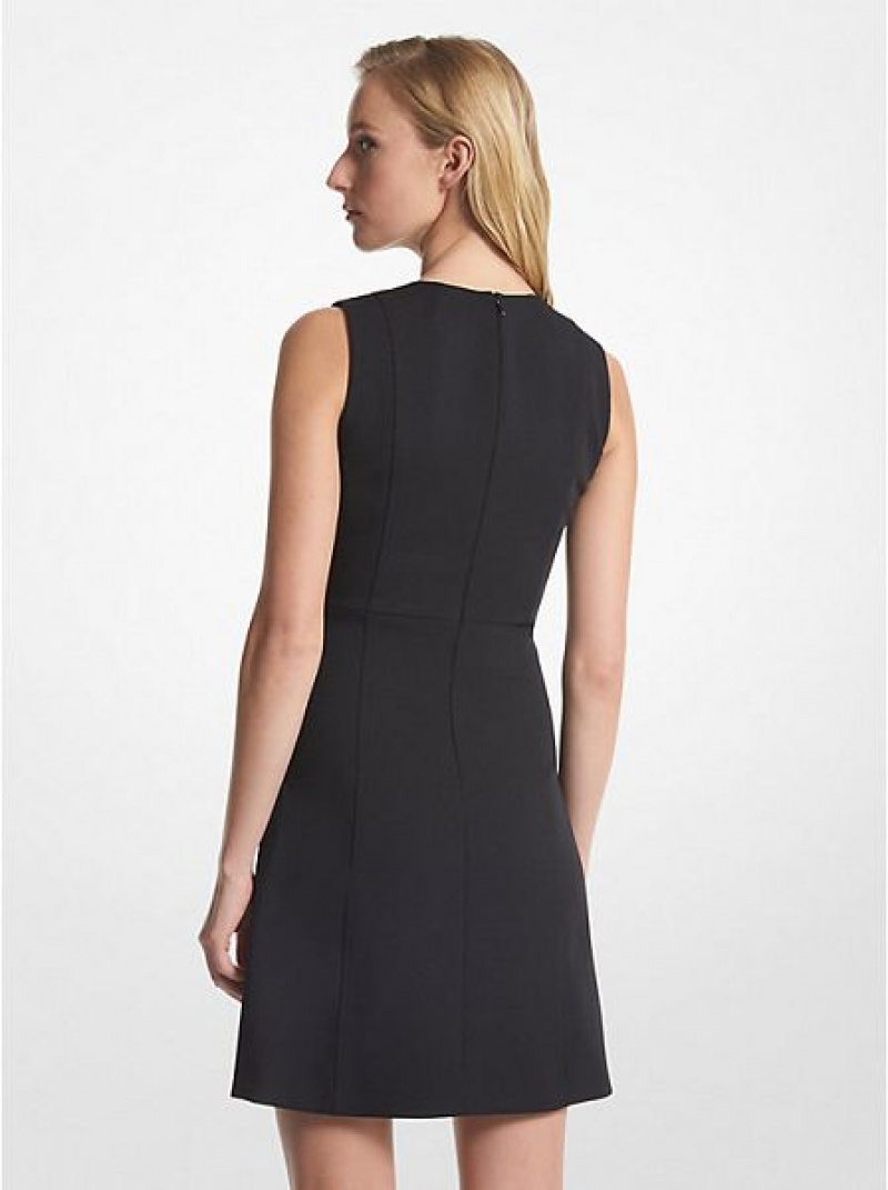 Μίνι Φόρεμα γυναικεια Michael Kors Cutout Stretch Crepe μαυρα | 451706-UHX