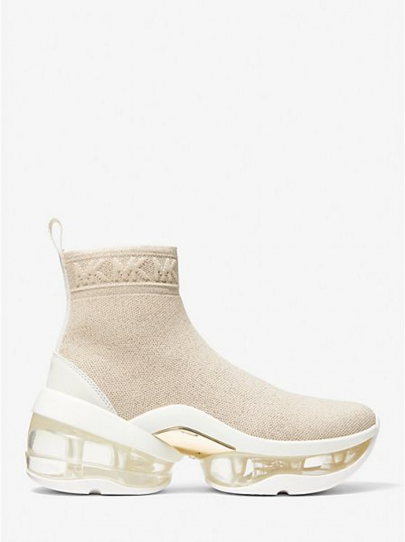 Αθλητικα Παπουτσια γυναικεια Michael Kors Olympia Extreme Metallic Stretch Knit Sock Πολύχρωμο | 845317-TWV