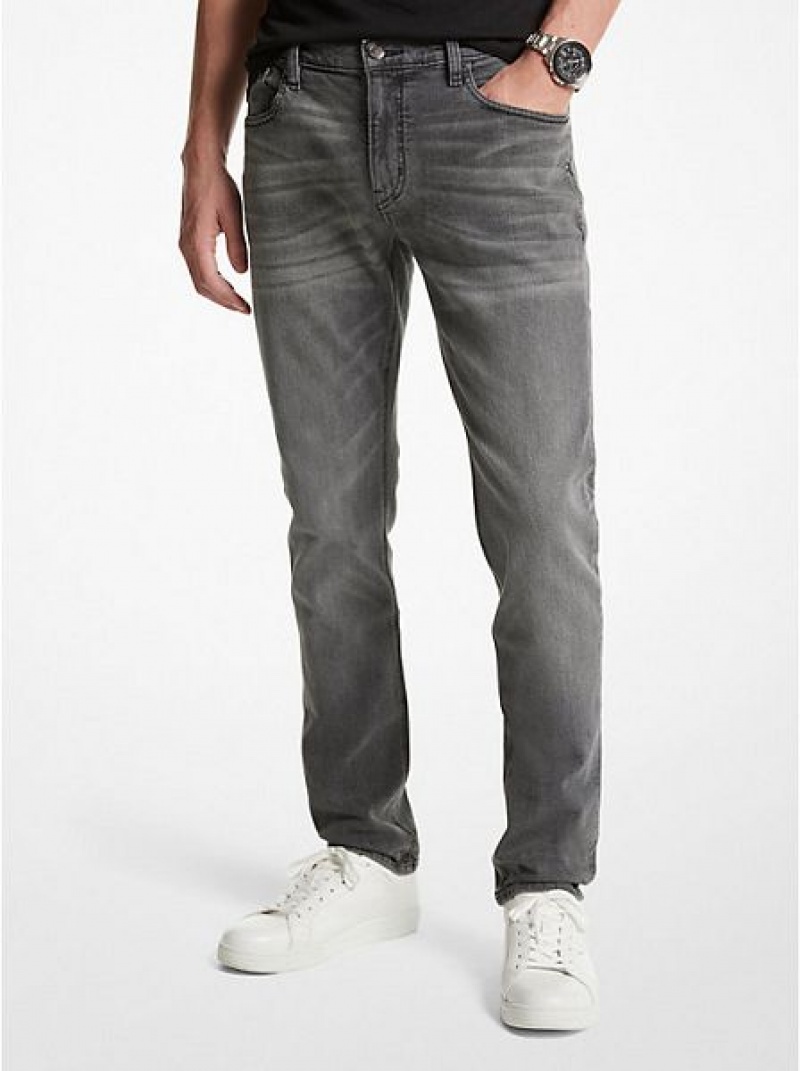 τζιν παντελονι ανδρικα Michael Kors Parker Stretch-denim γκρι | 154089-CPE