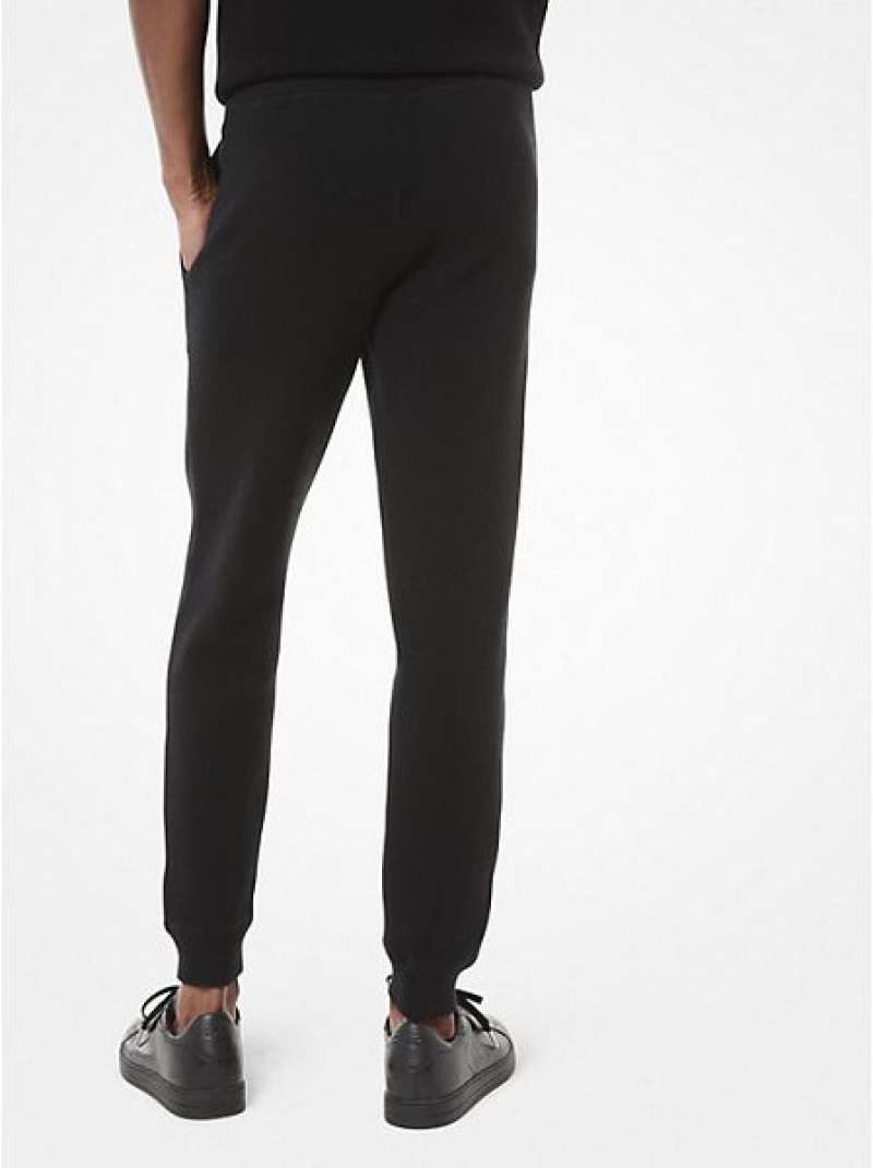 παντελονι jogger ανδρικα Michael Kors Cashmere μαυρα | 092163-FSE