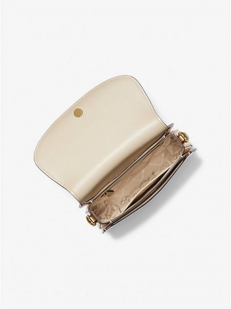 τσαντεσ messenger γυναικεια Michael Kors Mila Medium Metallic δερματινα χρυσο χρωμα | 869405-YJU