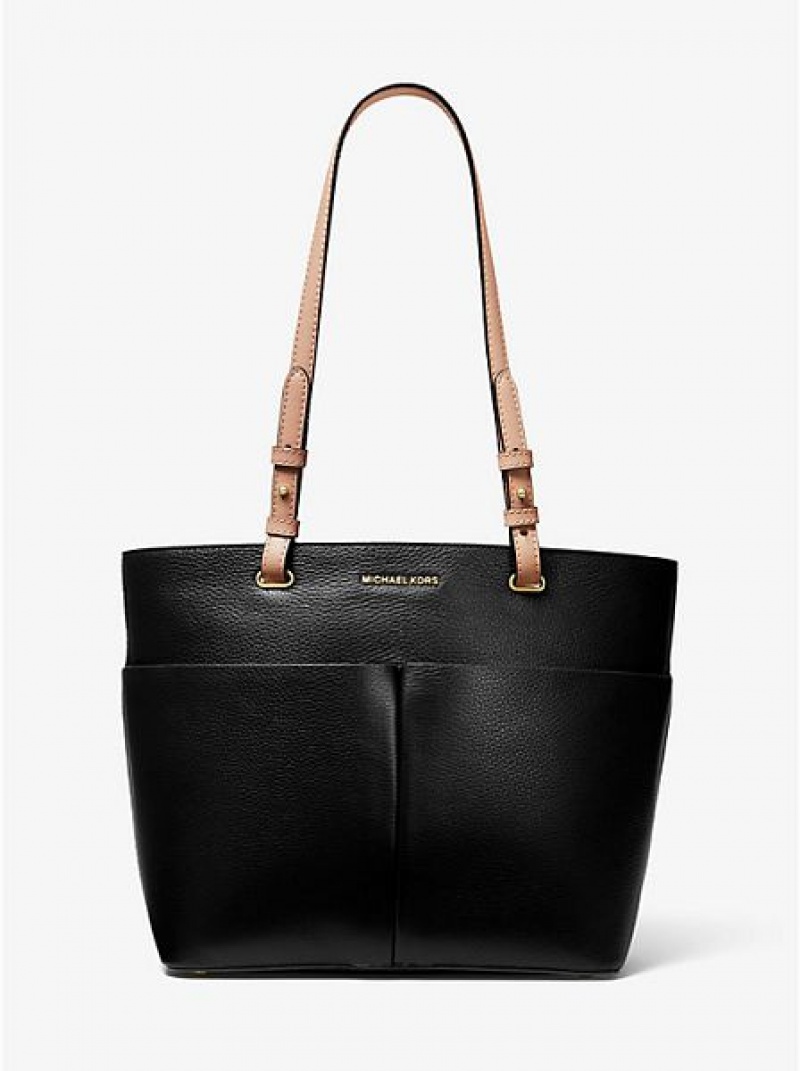 τσάντεσ tote γυναικεια Michael Kors Bedford Medium Pebbled δερματινα μαυρα | 029756-ZTU