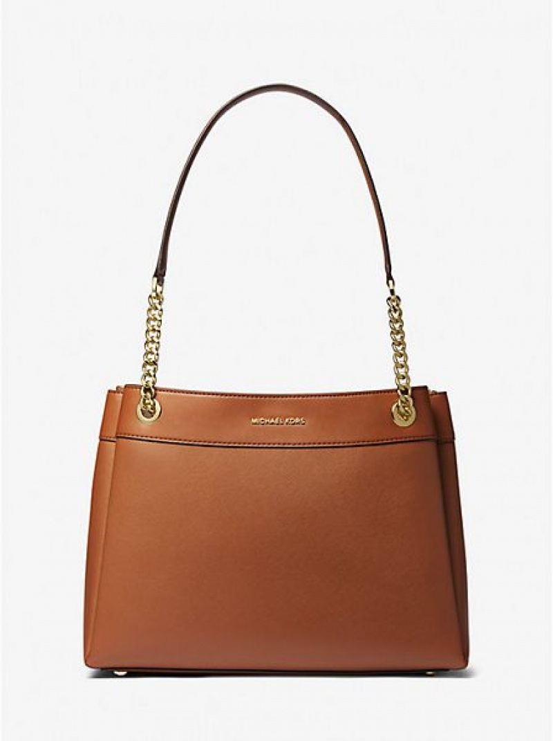 τσάντεσ tote γυναικεια Michael Kors Lori Medium Faux δερματινα καφε | 827034-DQR