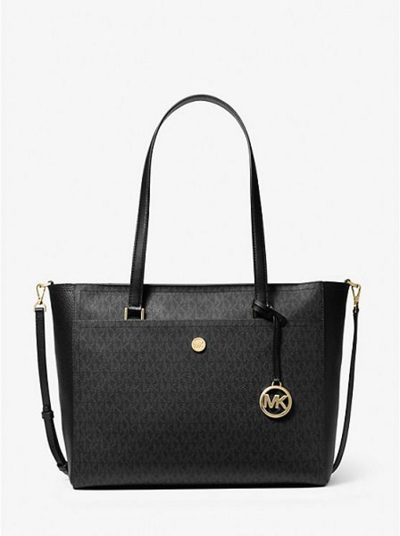 τσάντεσ tote γυναικεια Michael Kors Maisie Large Logo 3-in-1 μαυρα | 170839-LBT