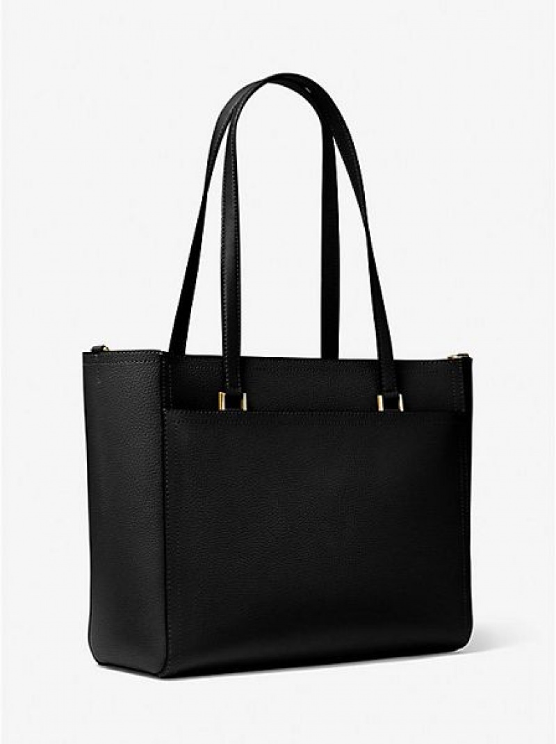 τσάντεσ tote γυναικεια Michael Kors Maisie Large Pebbled δερματινα 3-in-1 μαυρα | 967852-UYA