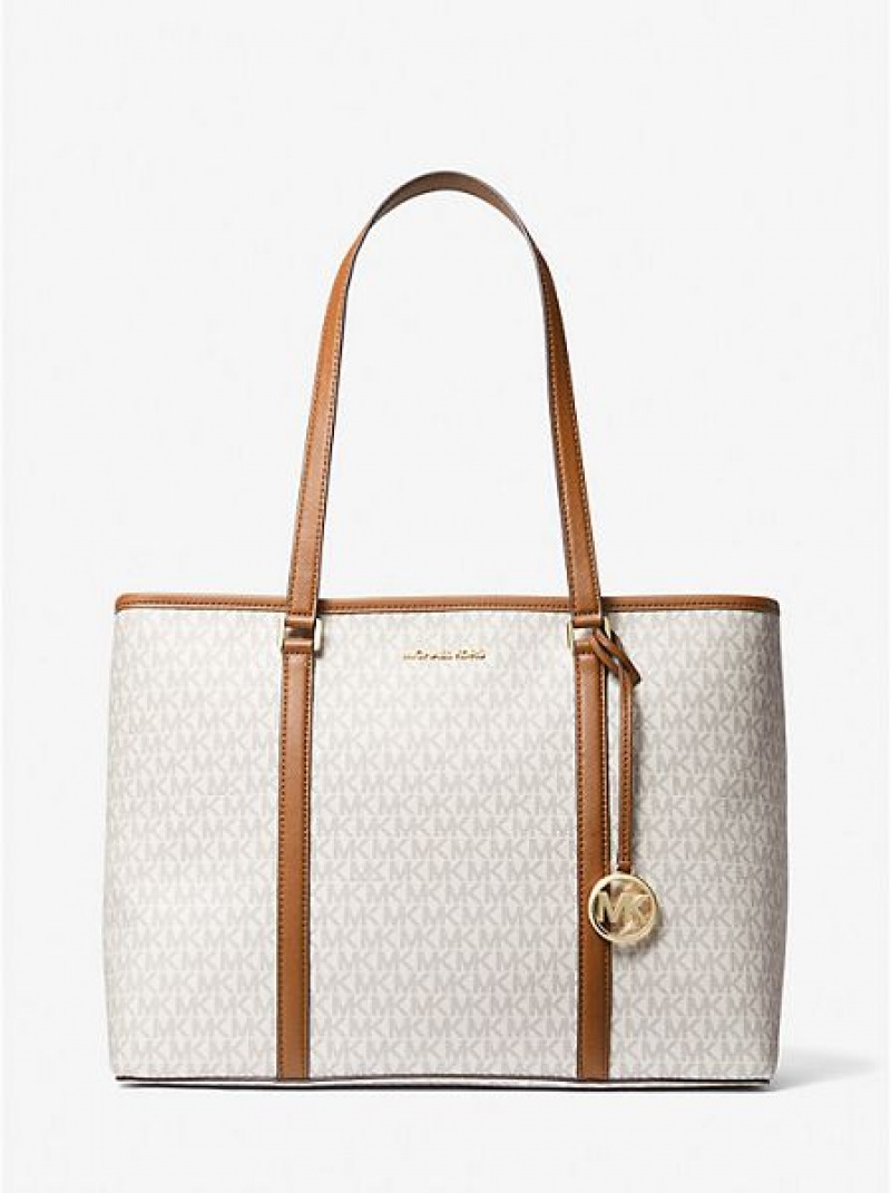 τσάντεσ tote γυναικεια Michael Kors Sady Large Logo ανοιχτο κίτρινα | 349207-SCM