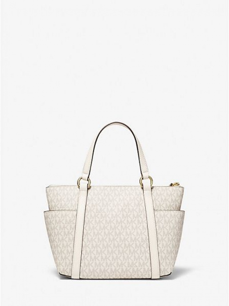 τσάντεσ tote γυναικεια Michael Kors Sullivan Small Logo κρέμα | 104286-ECD