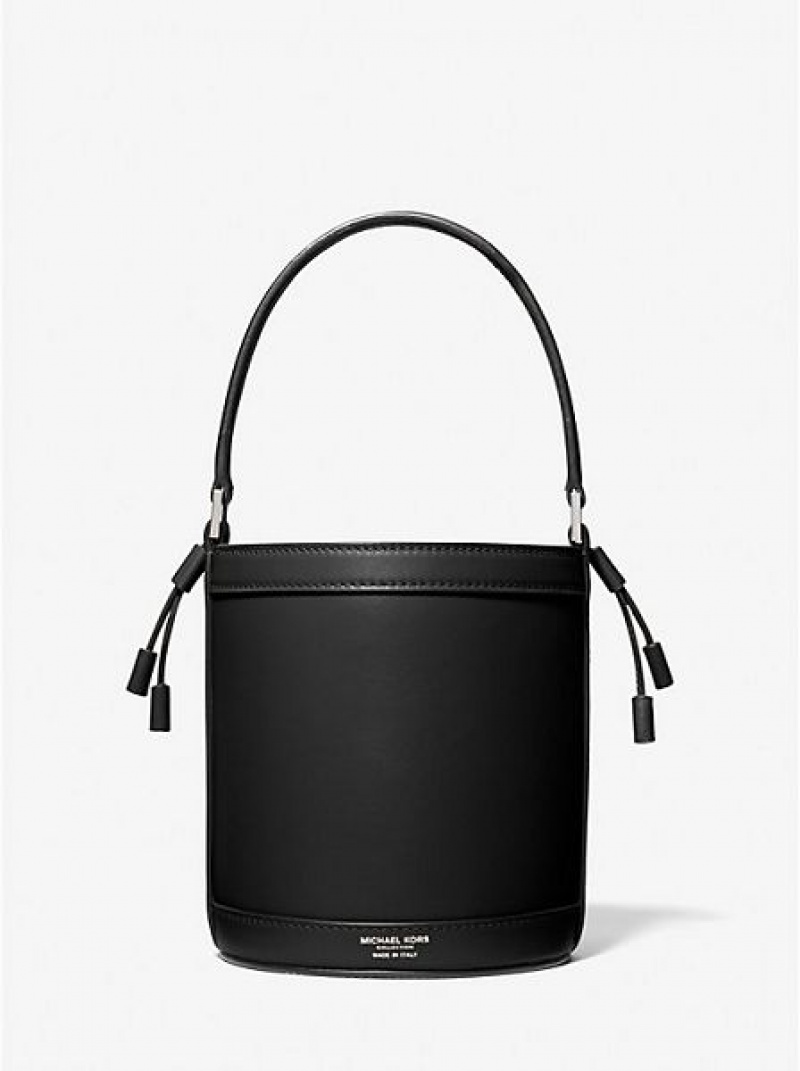 bucket bags γυναικεια Michael Kors Audrey Medium δερματινα μαυρα | 415378-KTA